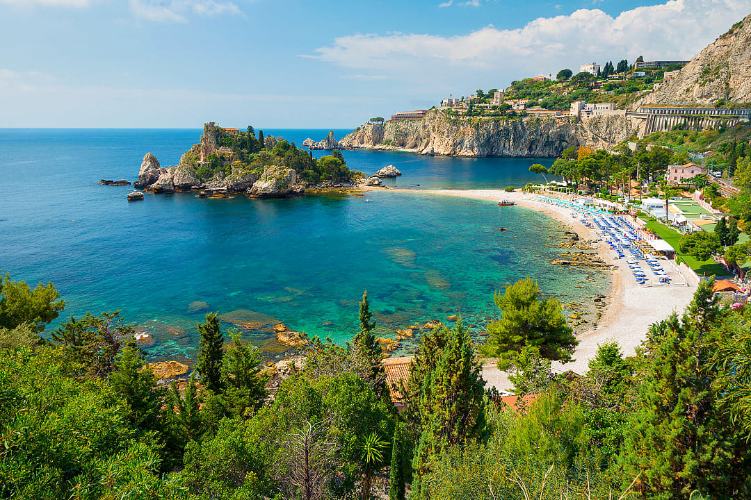 Isola Bella Beach in Taormina, Sicily, Italy