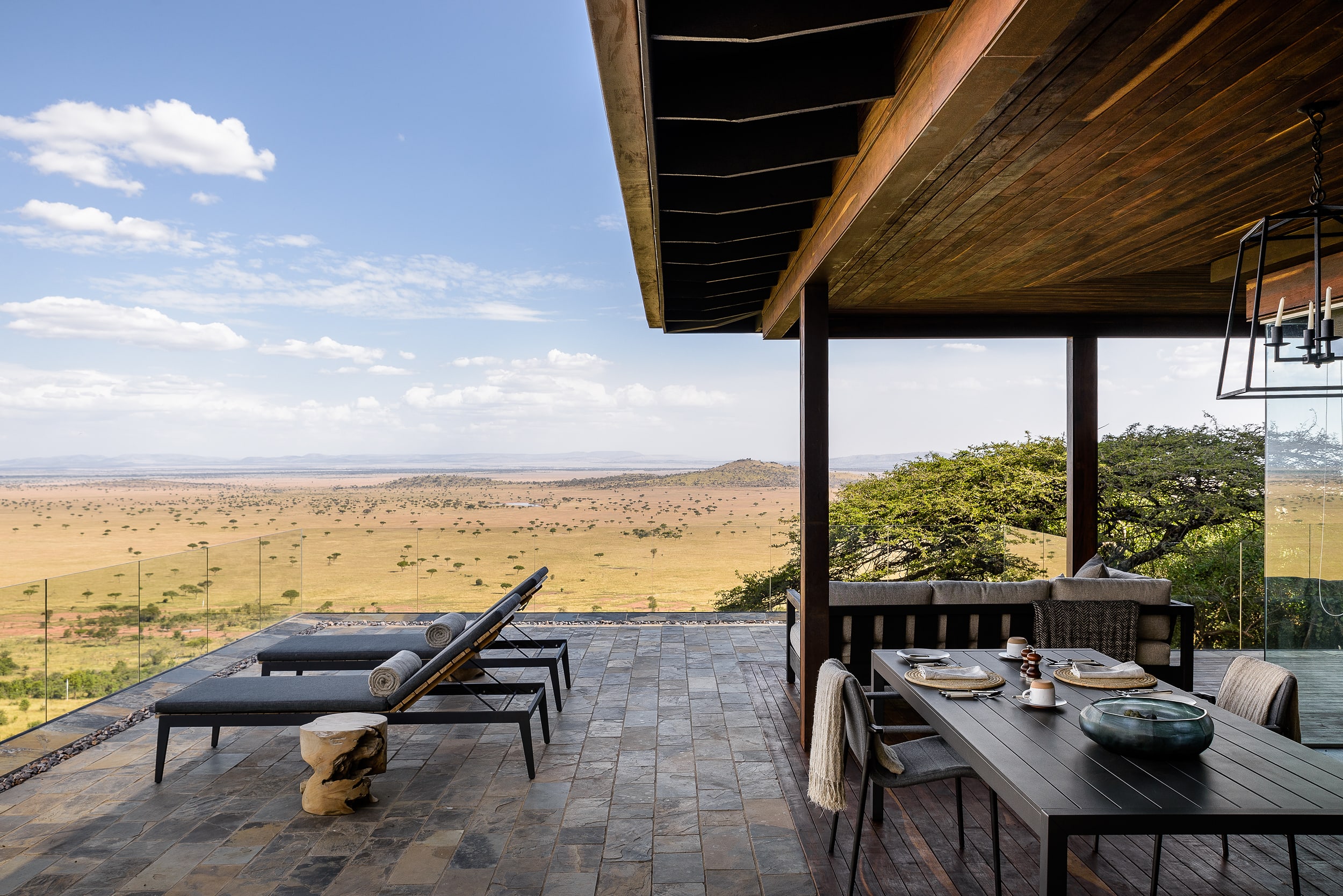 Luxury lodge in Serengeti National Park in Tanzania
