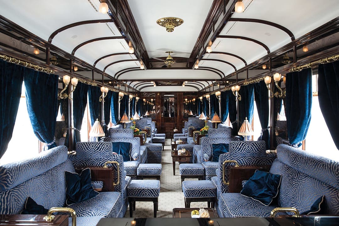 The Piano bar on the Venice Simplon-Orient-Express. Photo courtesy of: Belmont.