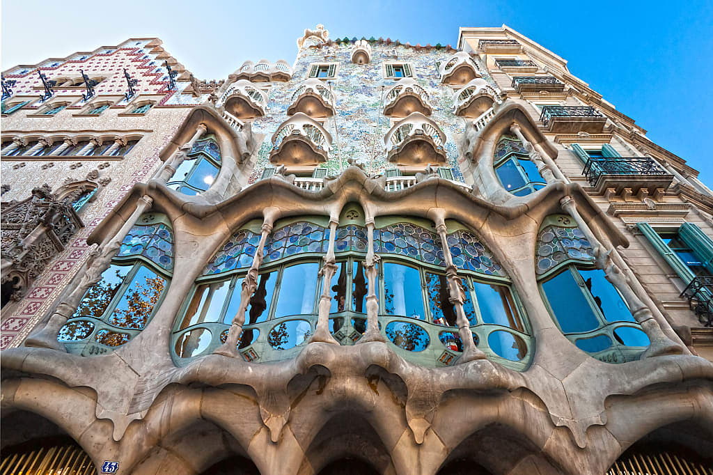 Casa Batlló by Gaudi in Barcelona, Spain