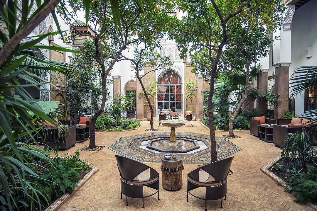 Boutique hotel riad in the medina of Fes, Morocco. 