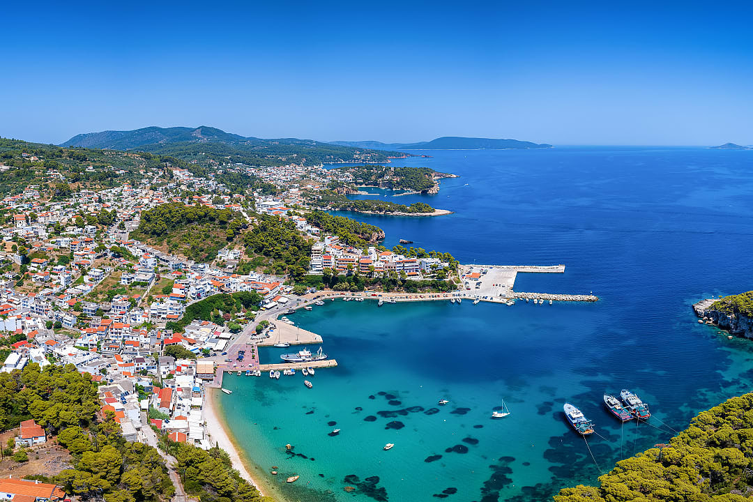 Patitiri Harbour on Alonissos Island, Greece