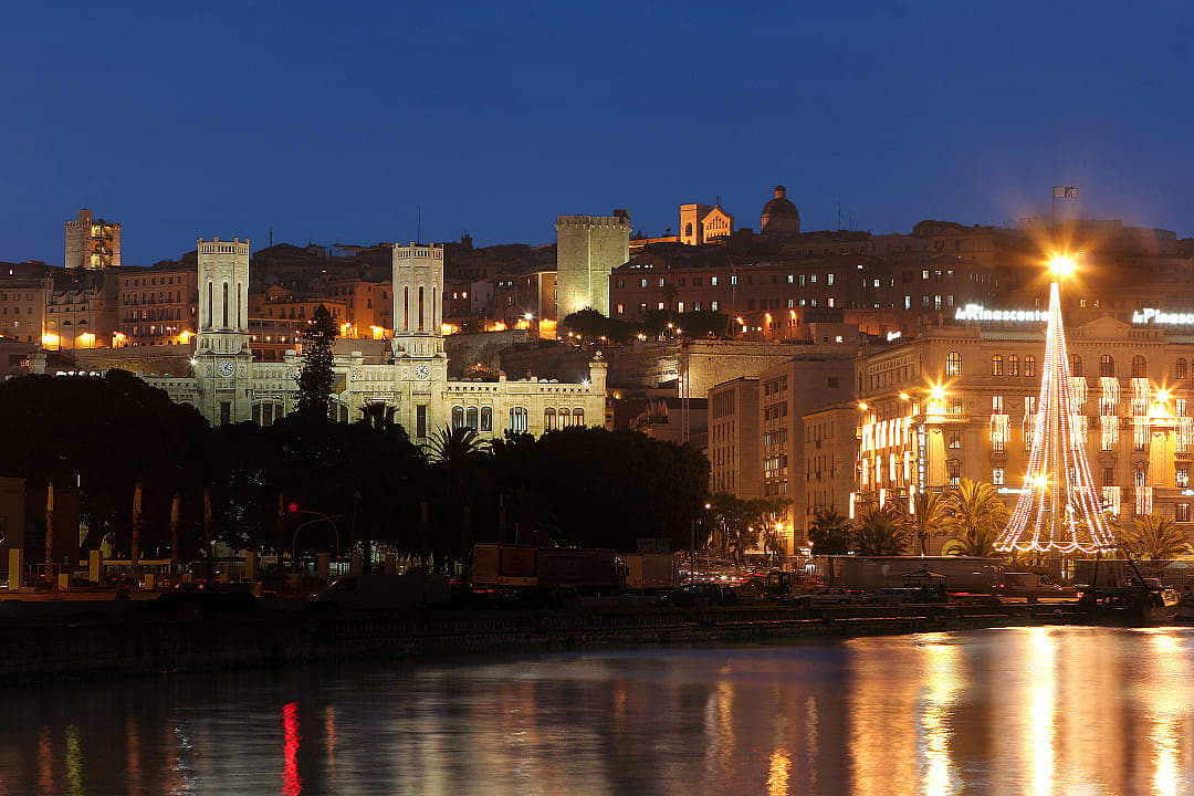Christmas tree in Cagliari, Sardinia
