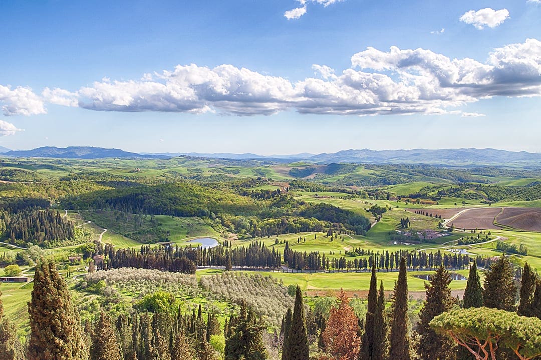 Golf course in Tuscany, Italy