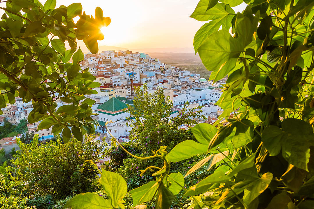 Holy city of Moulay Idris in Morocco.