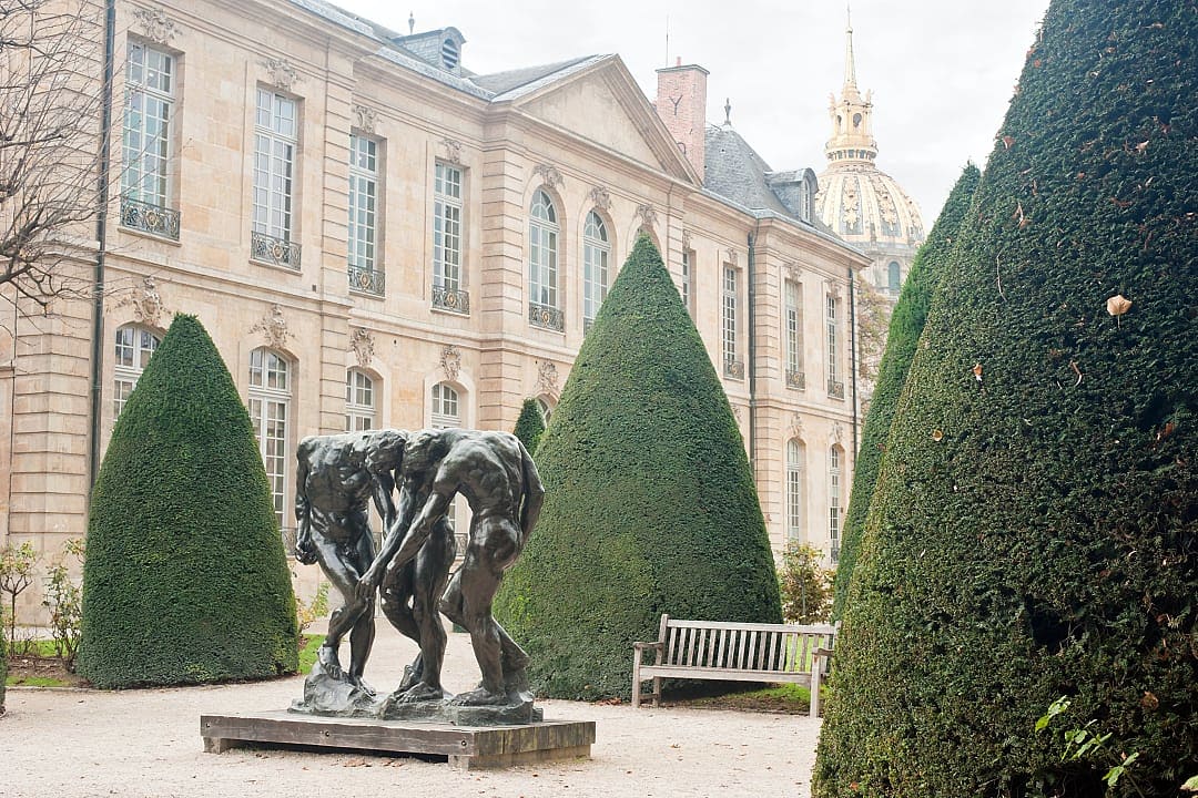The Three Shades statue at the Rodin Museum in Paris