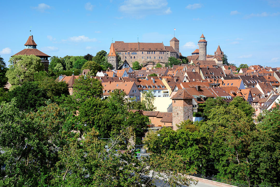 Kaiserburg above the old town in Nuremberg, Germany