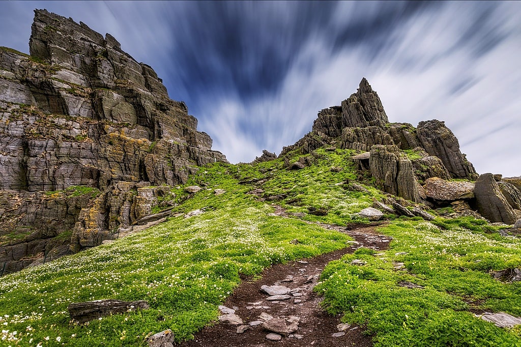 Landscape of Skellig Michael Island, Ireland
