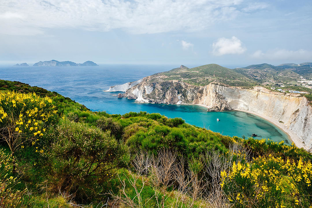 The bay of Chiaia de Luna on Ponza Island, Italy