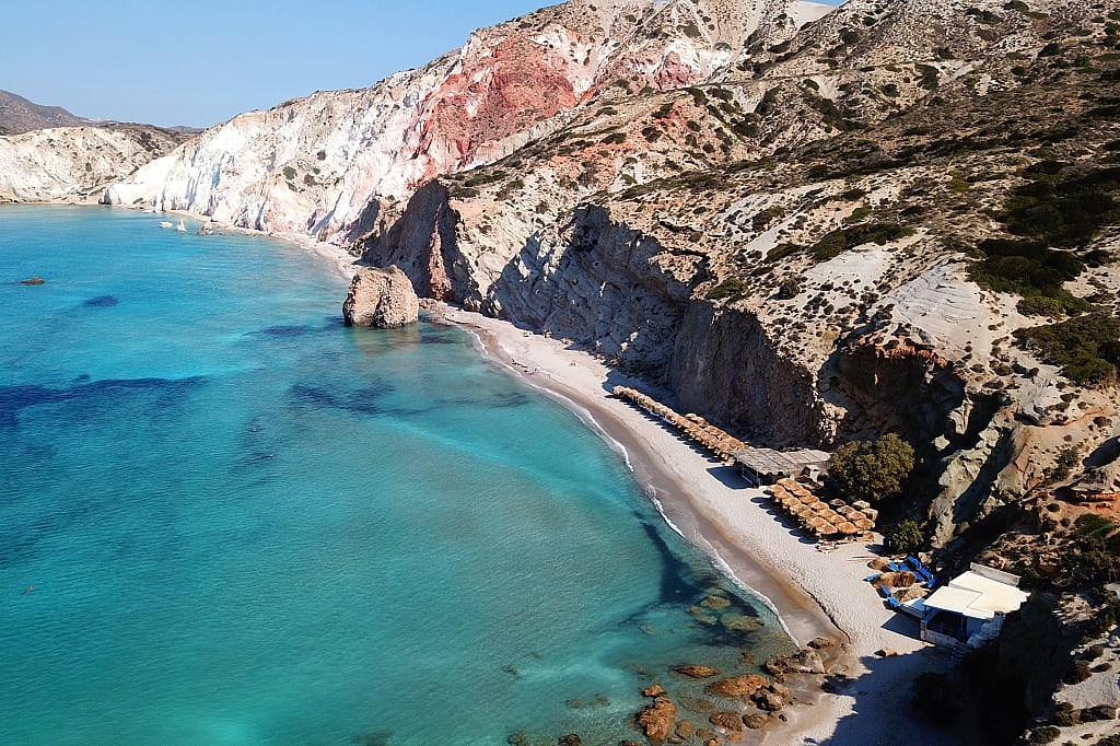 Firiplaka Beach on Milos Island, Greece
