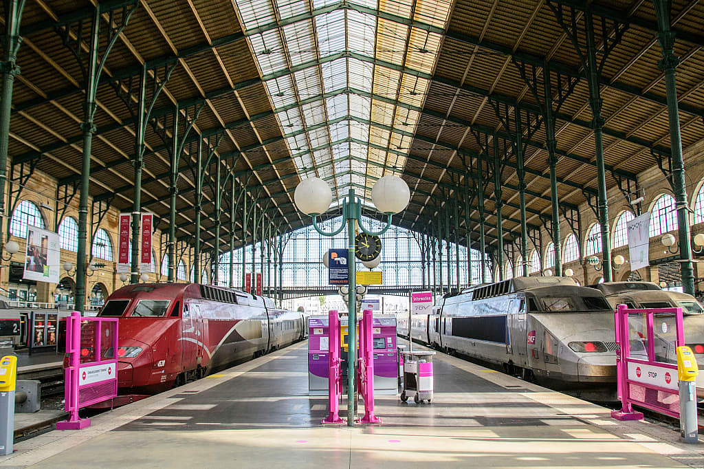 Rail station in Paris, France