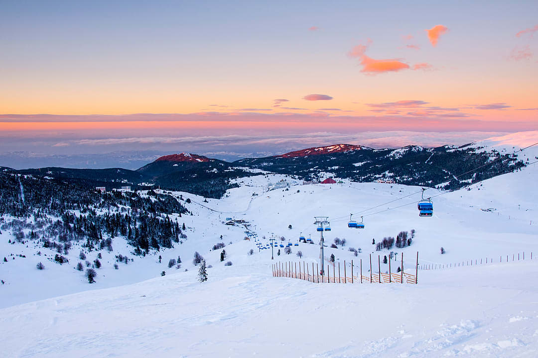 Ski resort in Uludağ, Turkey