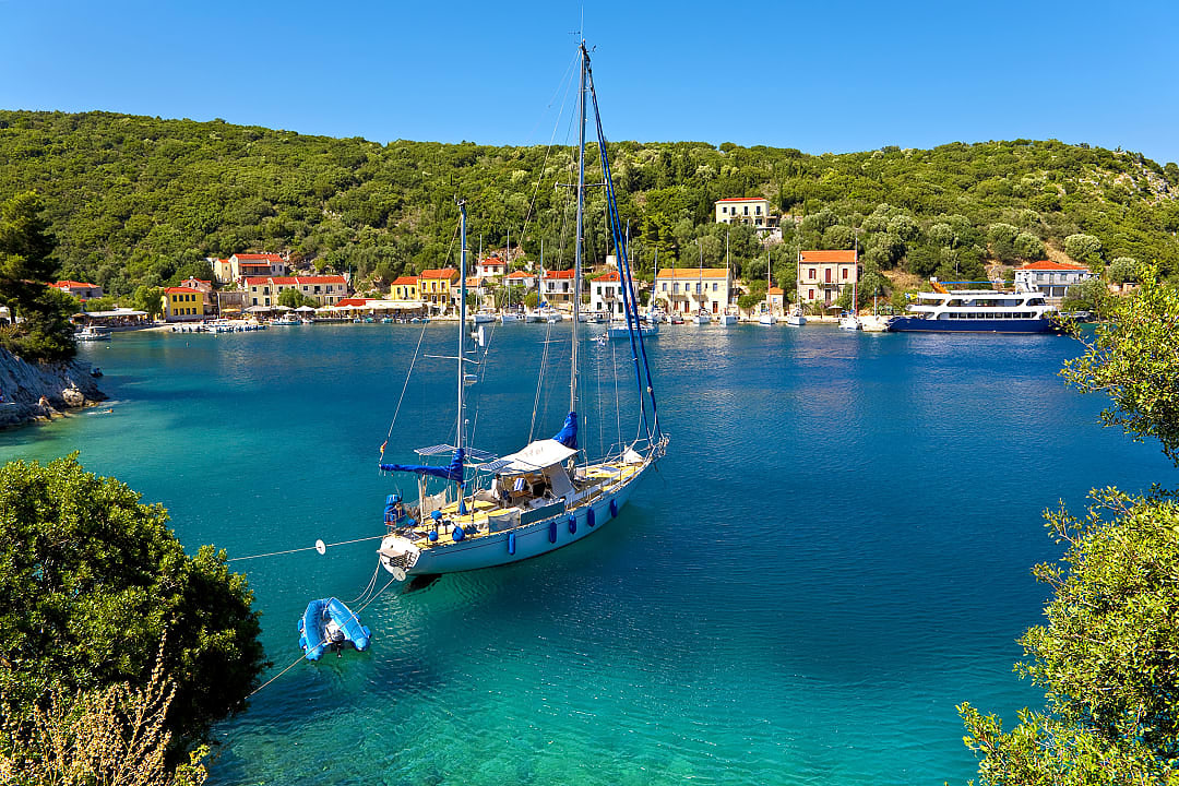 Frikes village on the island of Ithaca, Greece
