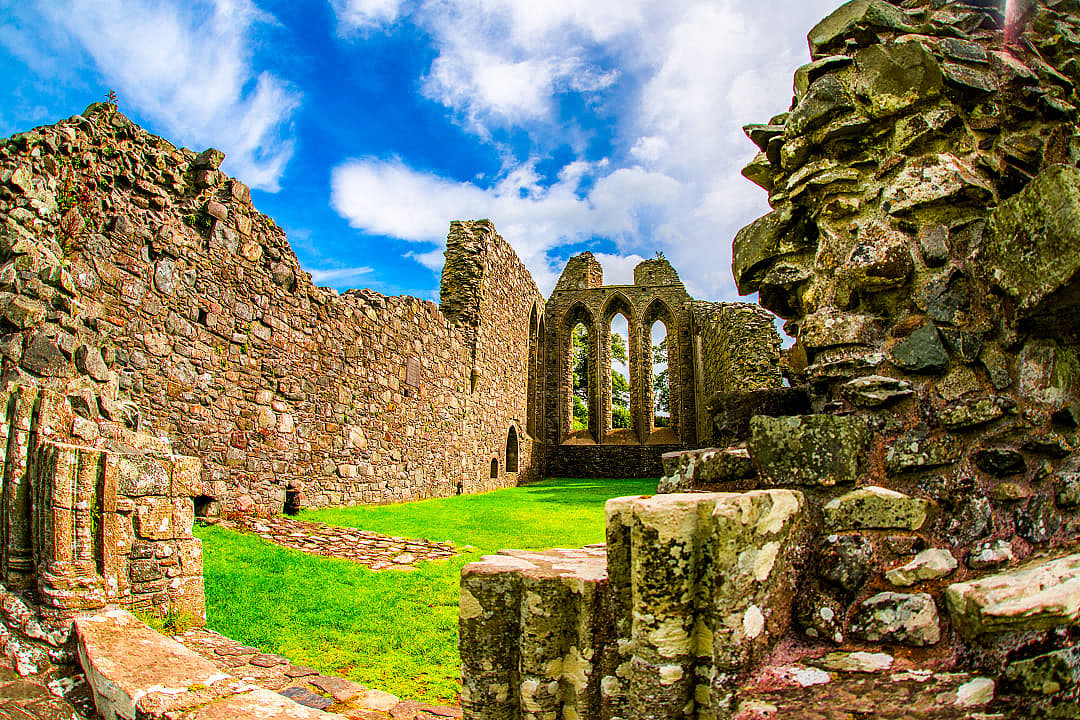 Inch Abbey ruins in Northern Ireland