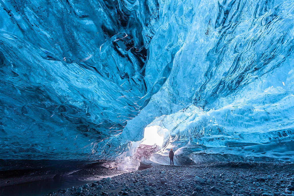Crystal Cave in Vatnajökull, Iceland