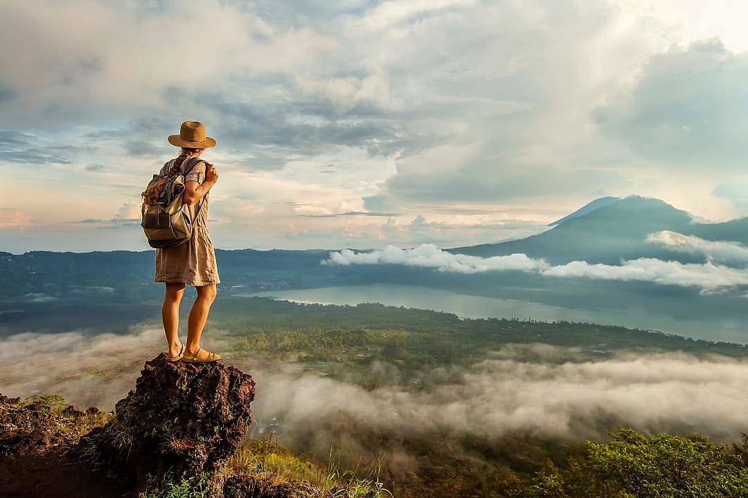 View of Mount Batur in Bali, Indonesia