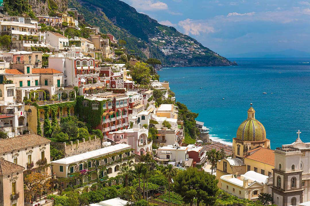 Town of Positano on the Amalfi Coast, Italy.