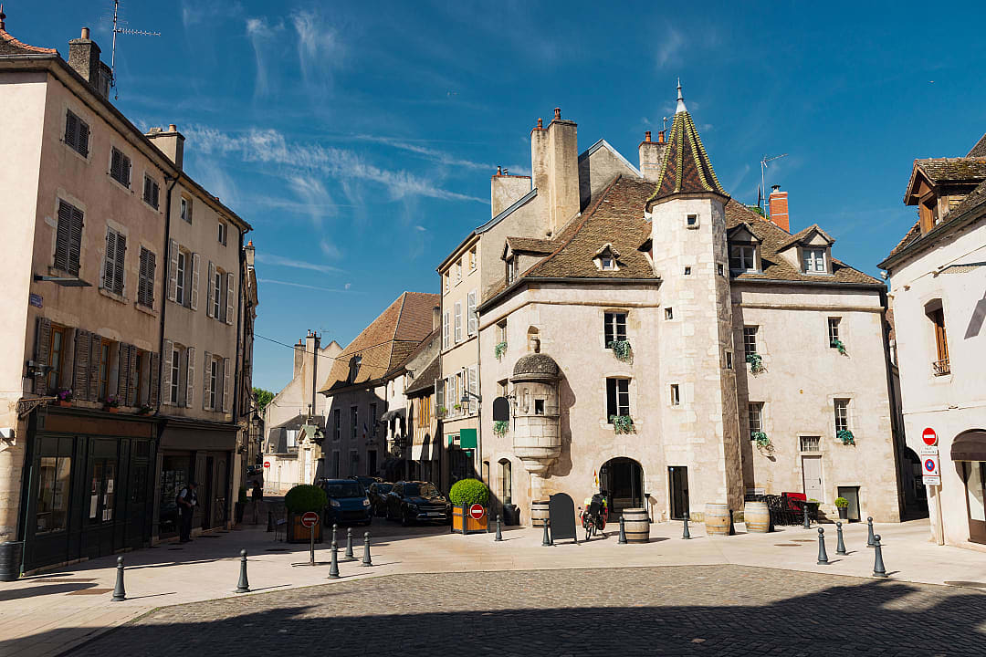 City center of Beaune, showcasing an influence from medieval architecture.