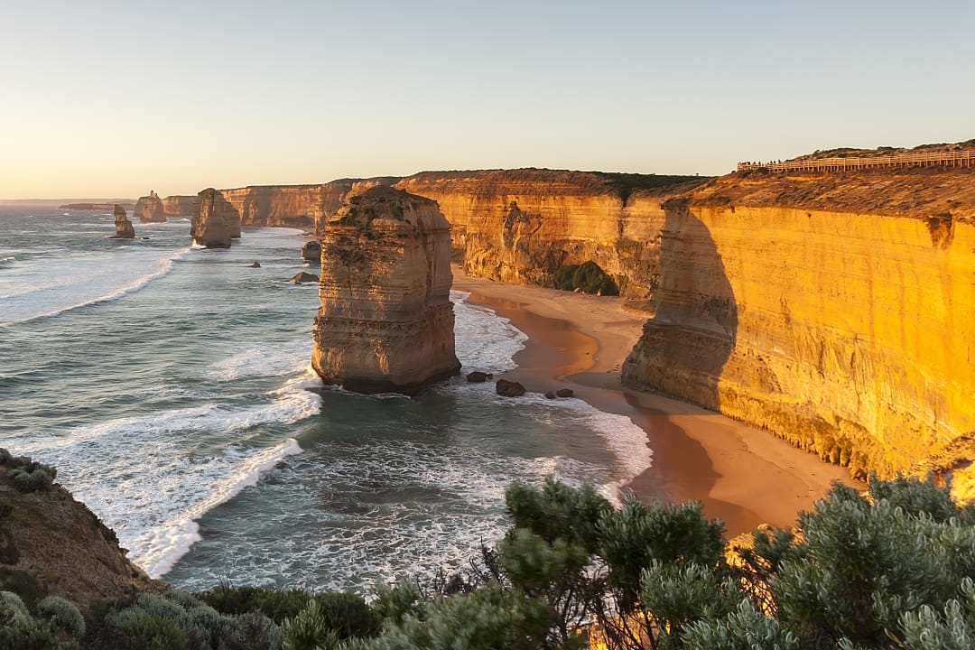 The Twelve Apostles on the Great Ocean Road in Victoria, Australia.