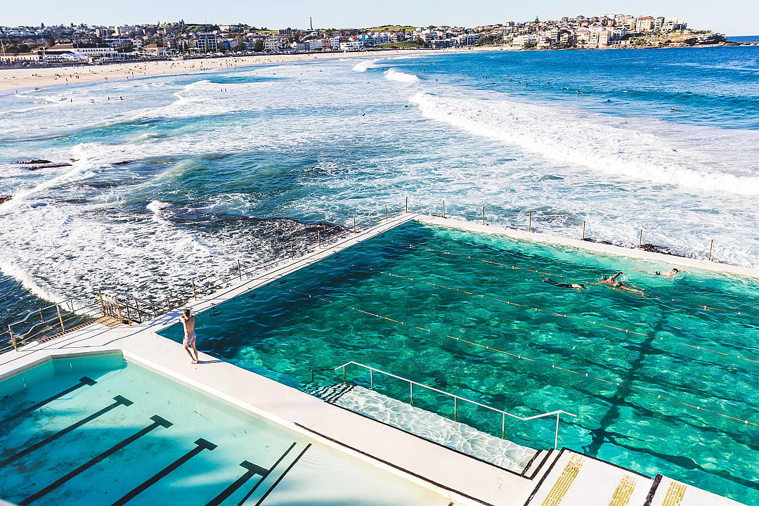 Bondi Beach and Bondi Icebergs Ocean Pool in New South Wales