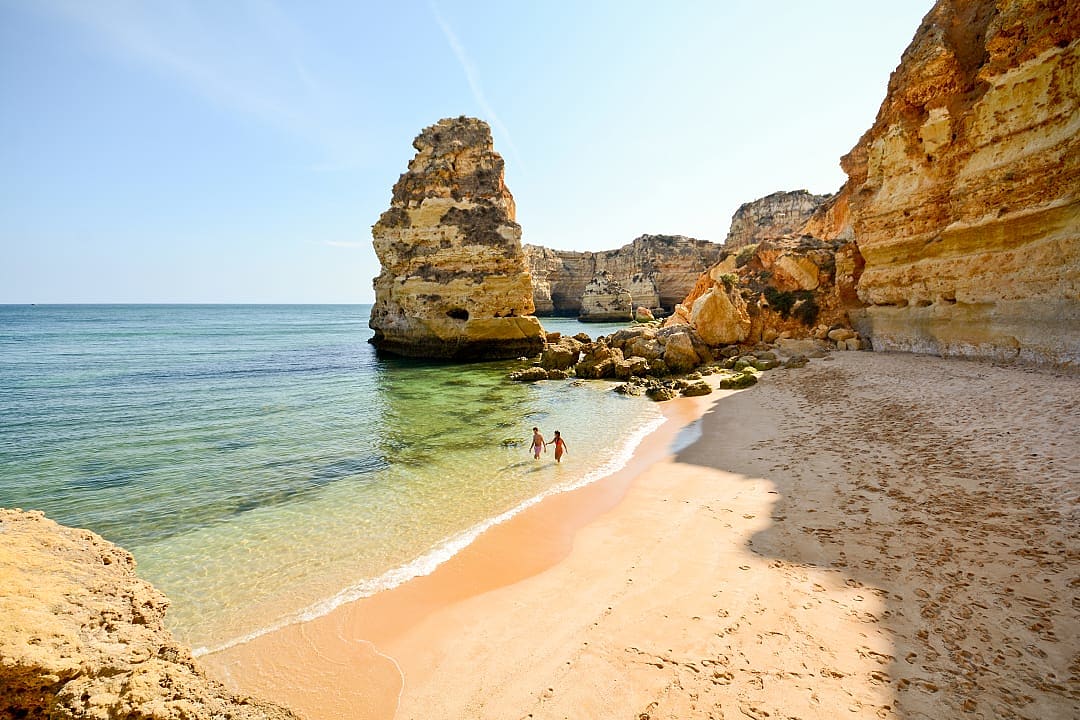 Praia da Marinha in Algarve, Portugal.
