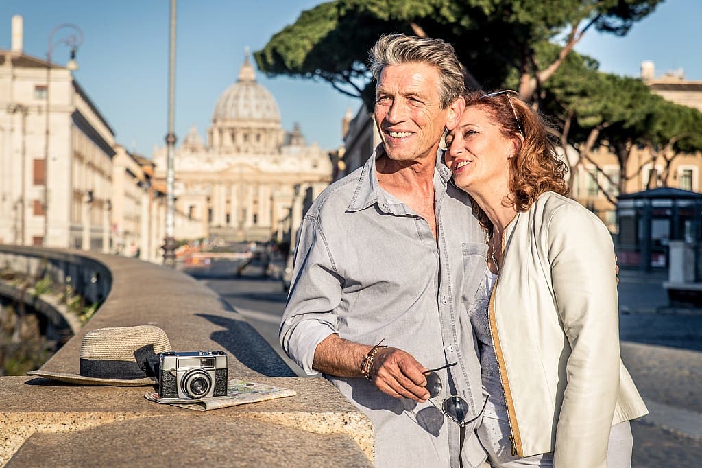 Senior couple in Rome