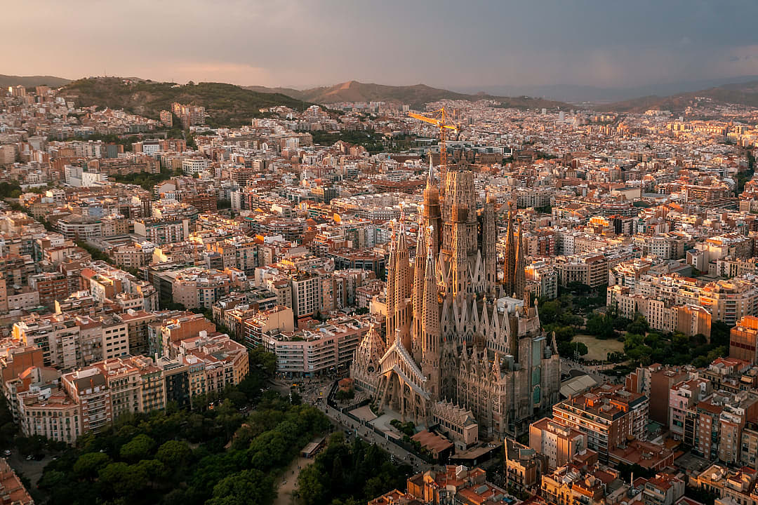 La Sagrada Familia Basilica in Barcelona, Spain