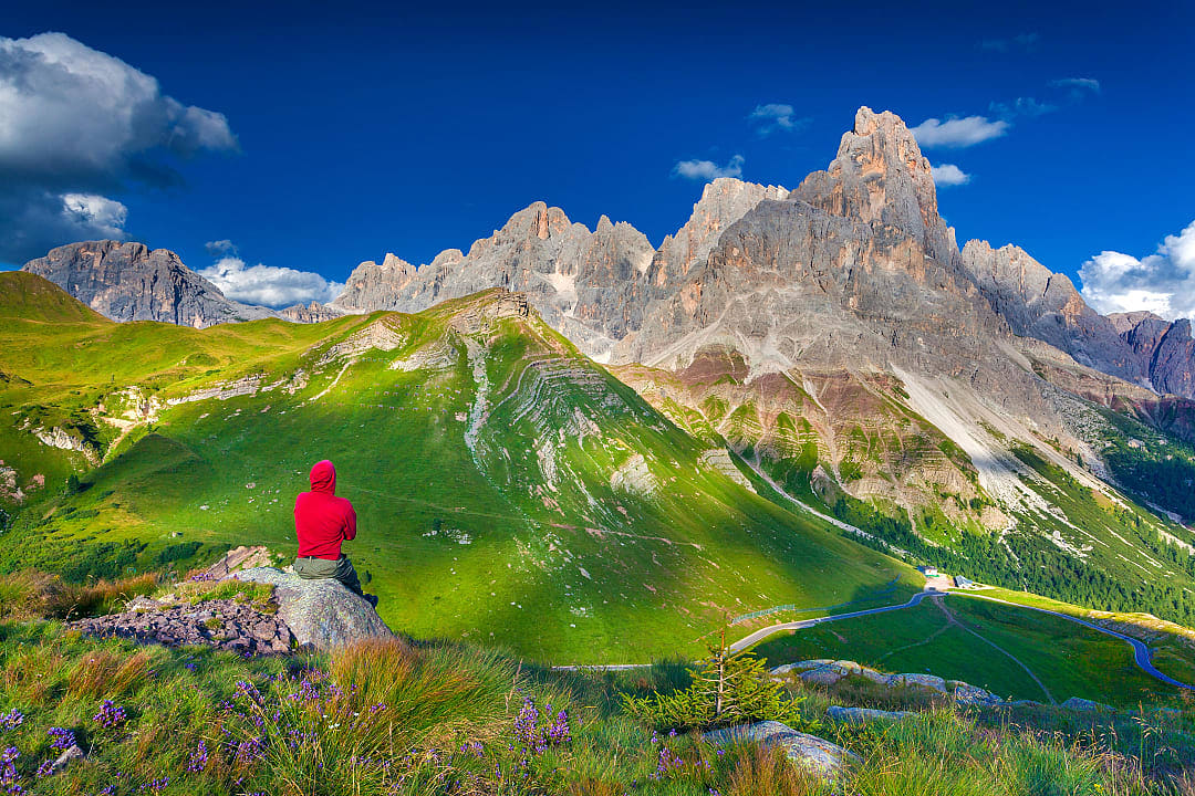 Cimon della Pala mountain Ridge, Dolomites, Italy