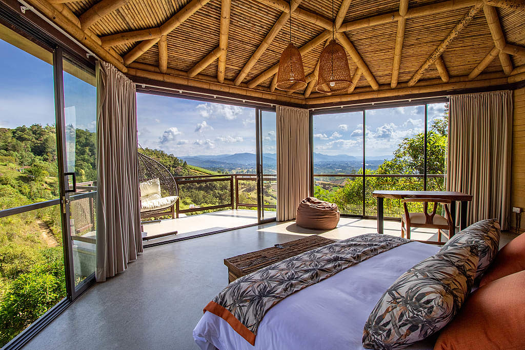 View from hillside cabana at Cannúa in Antioquia, Colombia. Photo courtesy of Cannúa