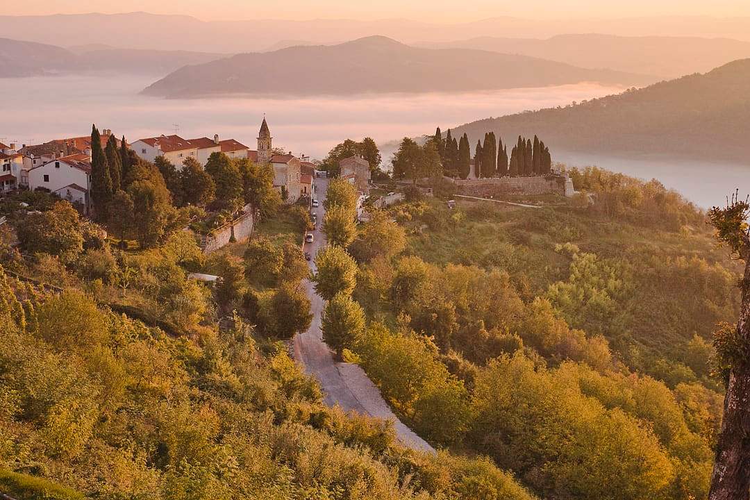 Hilltop of Motovun, Croatia.