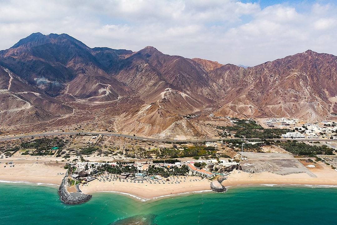 Sandy beach in Fujairah.