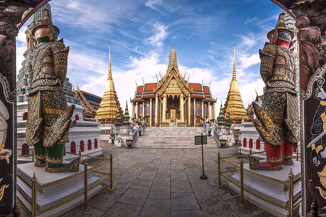Wat Phra Kaew Temple in Bangkok, Thailand.