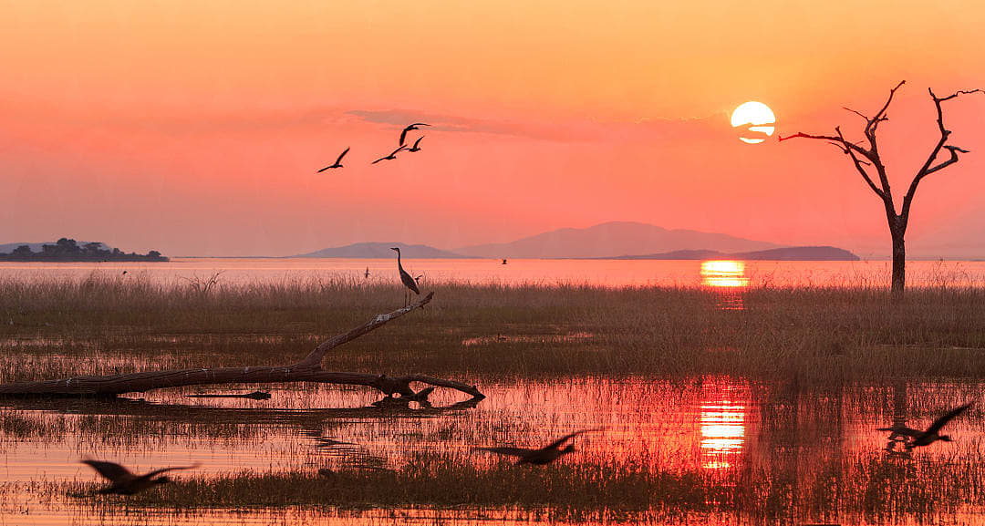 Sunset over Lake Kariba, Zimbabwe
