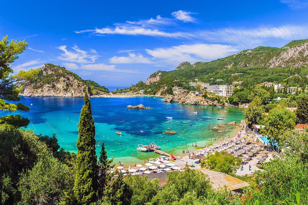Paleokastritsa Beach, Corfu Island, Greece