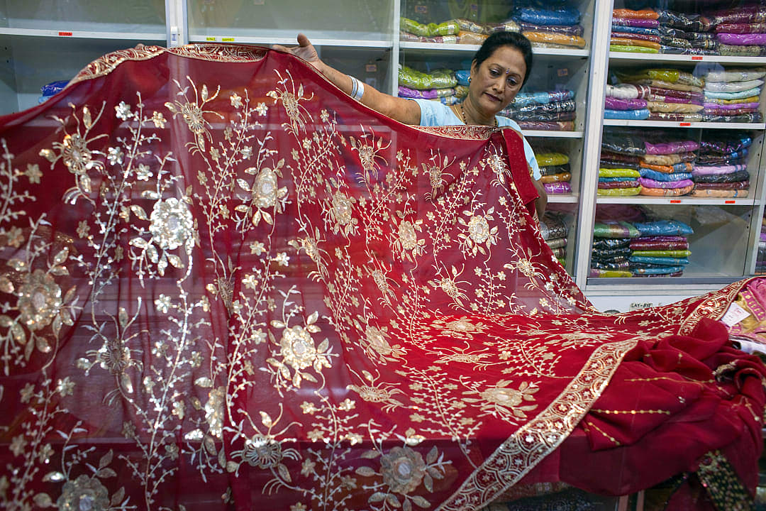 Shopping for an Indian sari in Durban