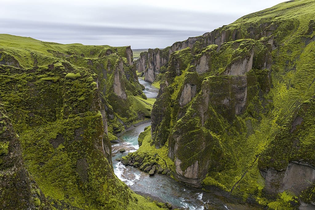 Fjaðrárgljúfur canyon in south east Iceland