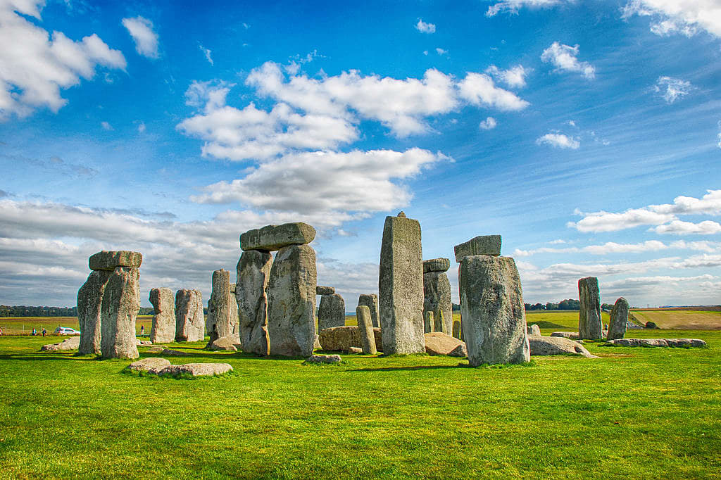 Stonehenge prehistoric monument on Salisbury Plain in Wiltshire, England