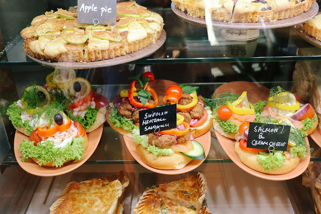 Traditional Swedish food and pastries in Lund, Switzerland