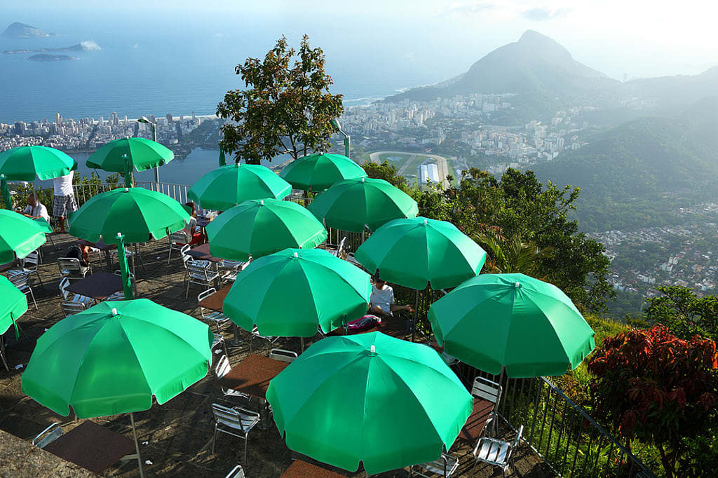 View of The Corcovado Hill in Rio de Janeiro, Brazil.