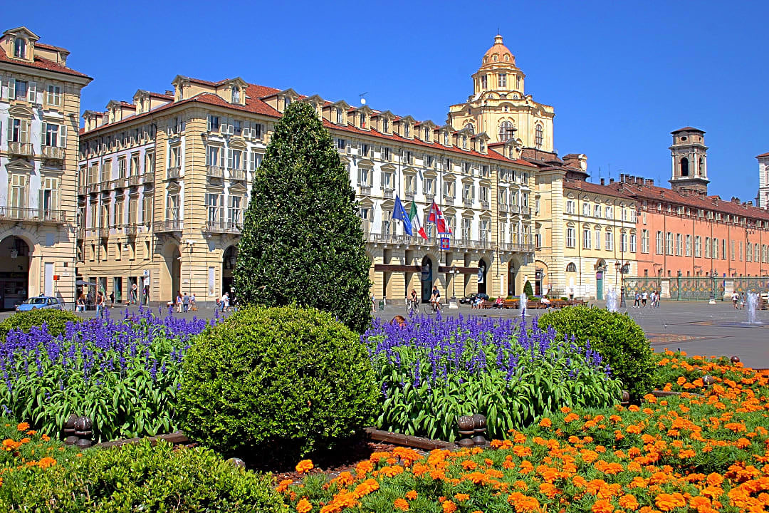 Piazza Castello in Turin, Italy