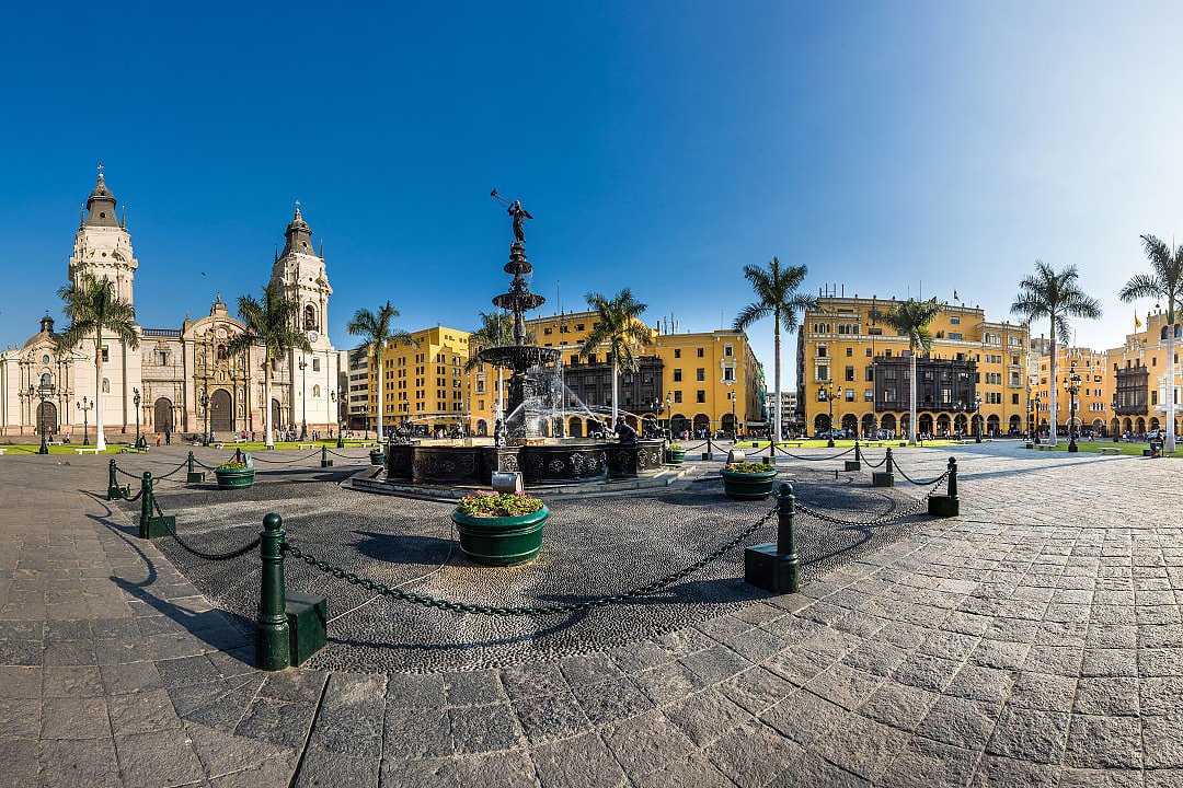 Main square and Cathedral in Lima, Peru