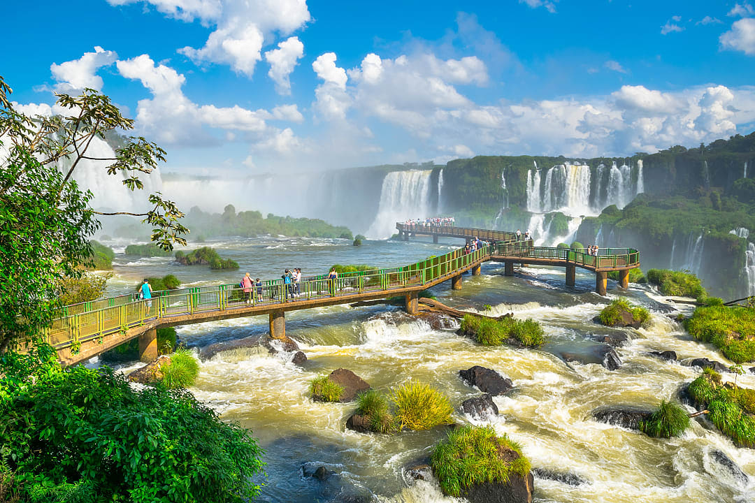 Iguazú Falls in Brazil.