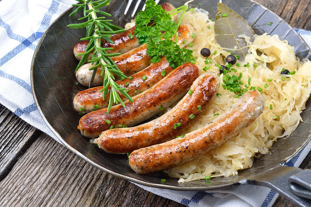Bratwurst and Sauerkraut
