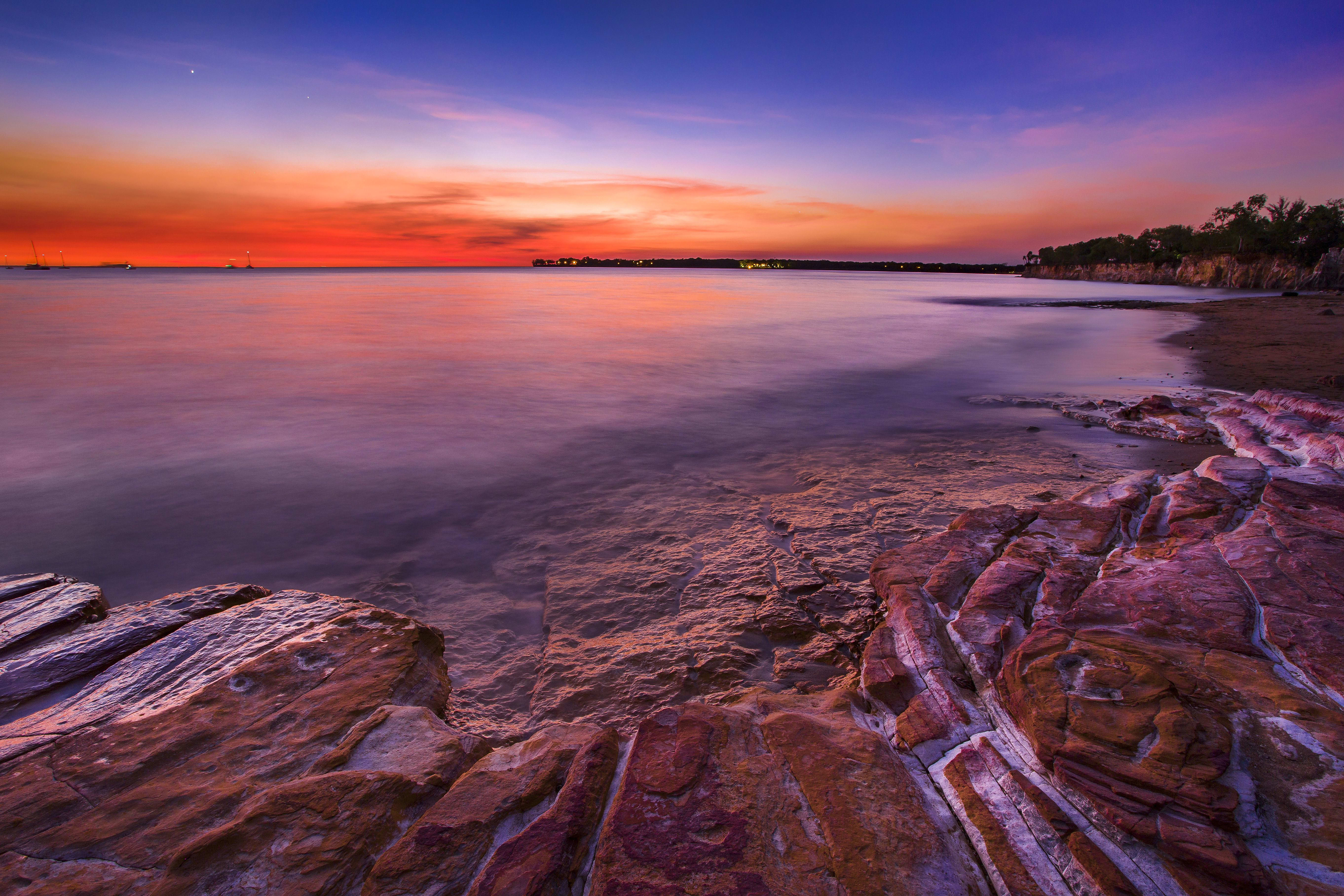 Sunset at Mindil Beach, Darwin, Australia.