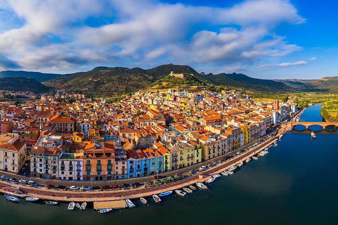 Bosa on the island of Sardina, Italy