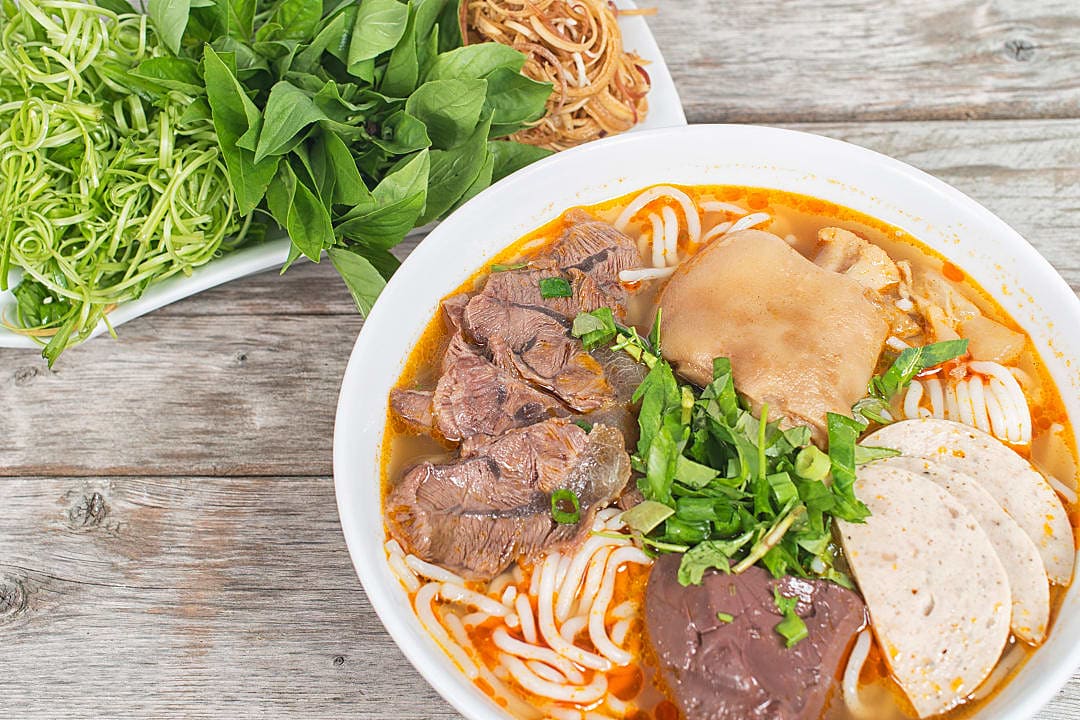 Spicy Vietnamese beef noodle - bun bo hue
