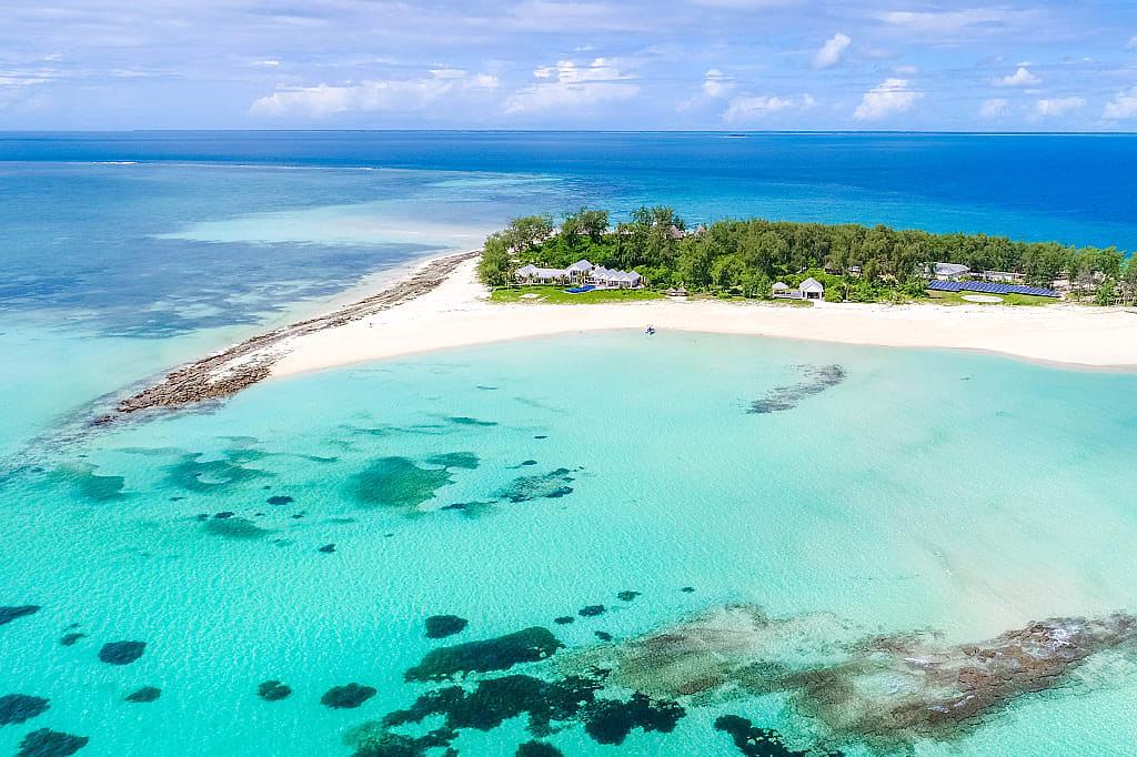 Aerial view of Thanda Island