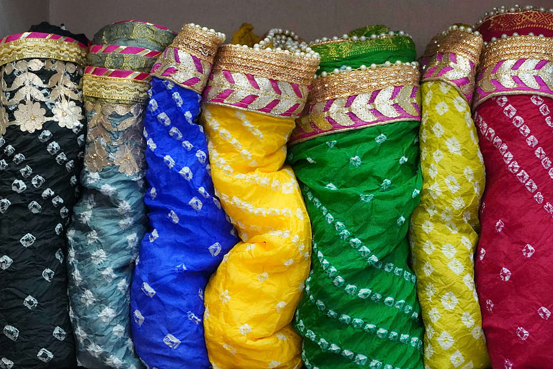 Traditional Bandhani textiles are widely worn in Gujarat and Rajasthan, especially during festivals and cultural events.