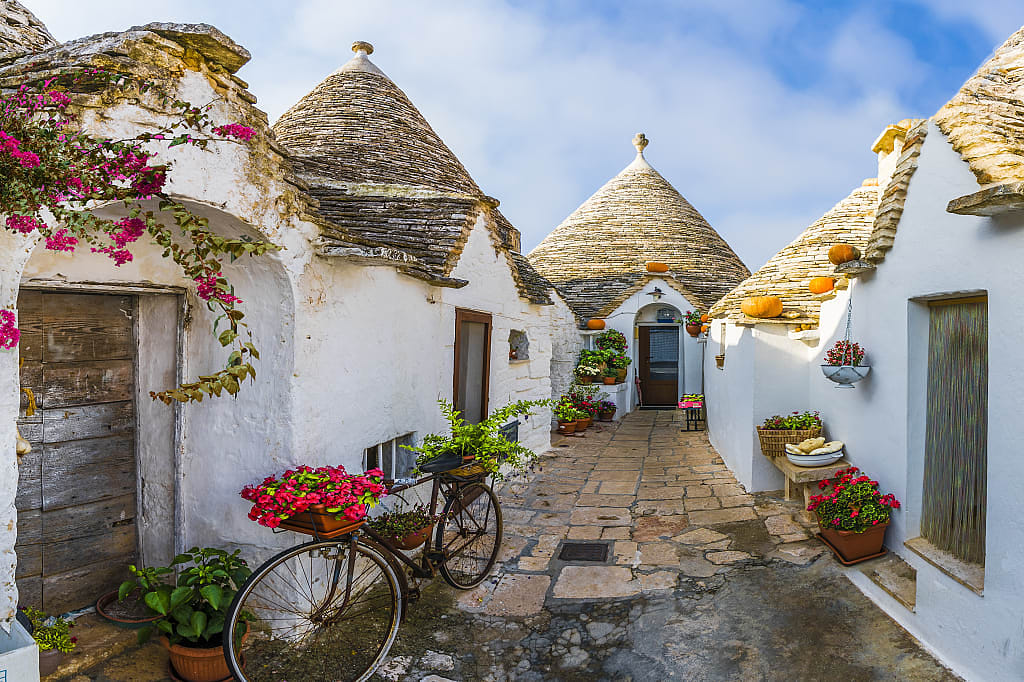 Truilli homes of Alberobello in the Puglia region of Italy