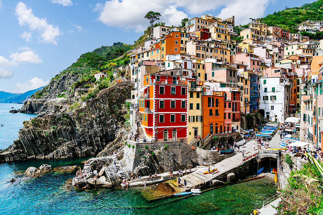 Riomaggiore beach, Cinque Terre, Liguria. 